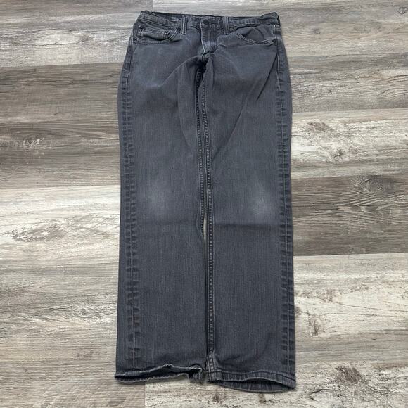 Levi's 511 Red Tab Faded Dark Wash Black Mens 30x29 Slim Fit Stretch Denim Jeans - Picture 1 of 12